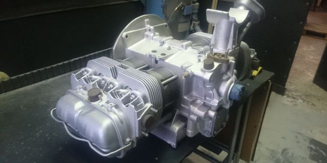  Gereinigter Motorblock nach der Glasperlenstrahlung